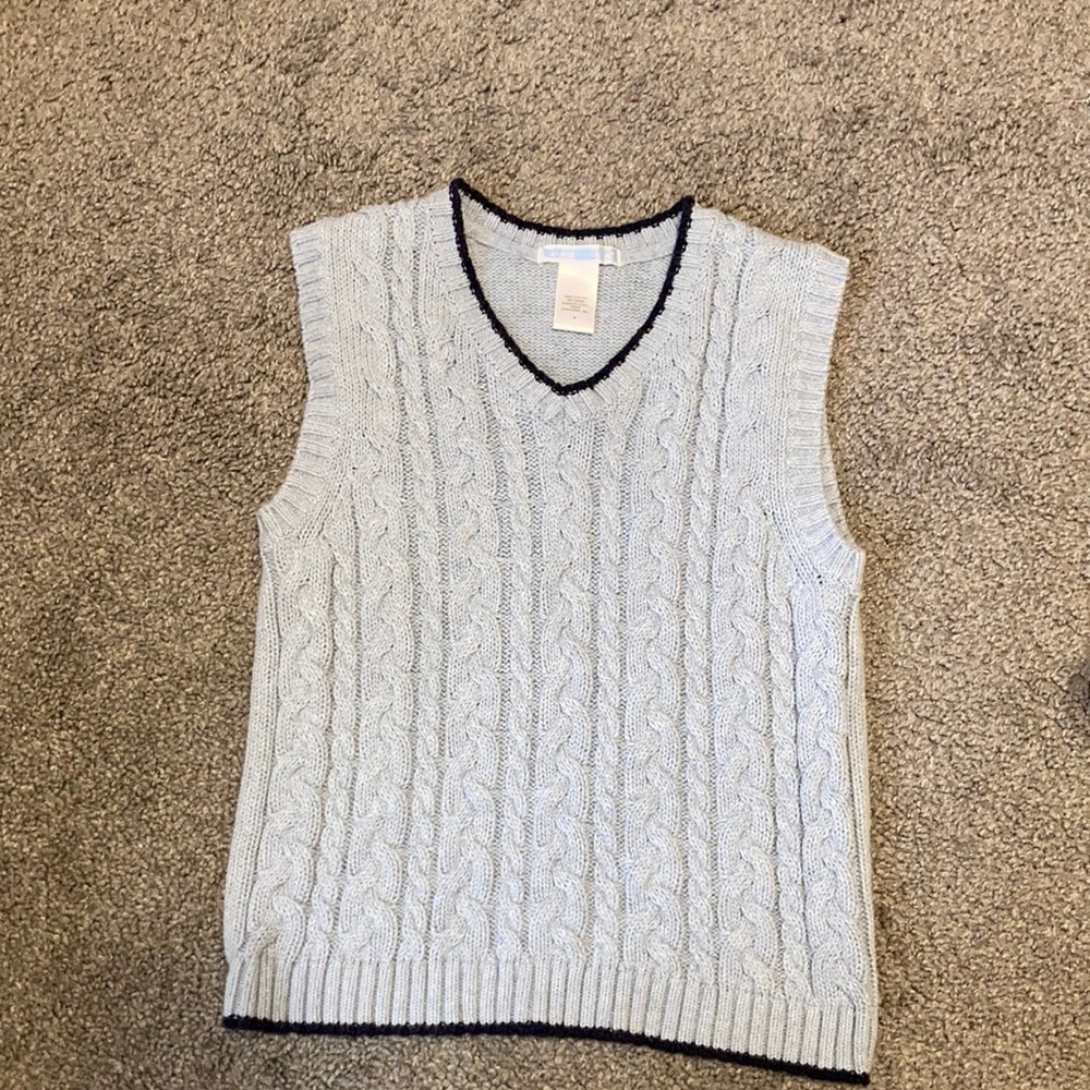 Janie and Jack Boys Sweater Vest. Size 5. Light Blue